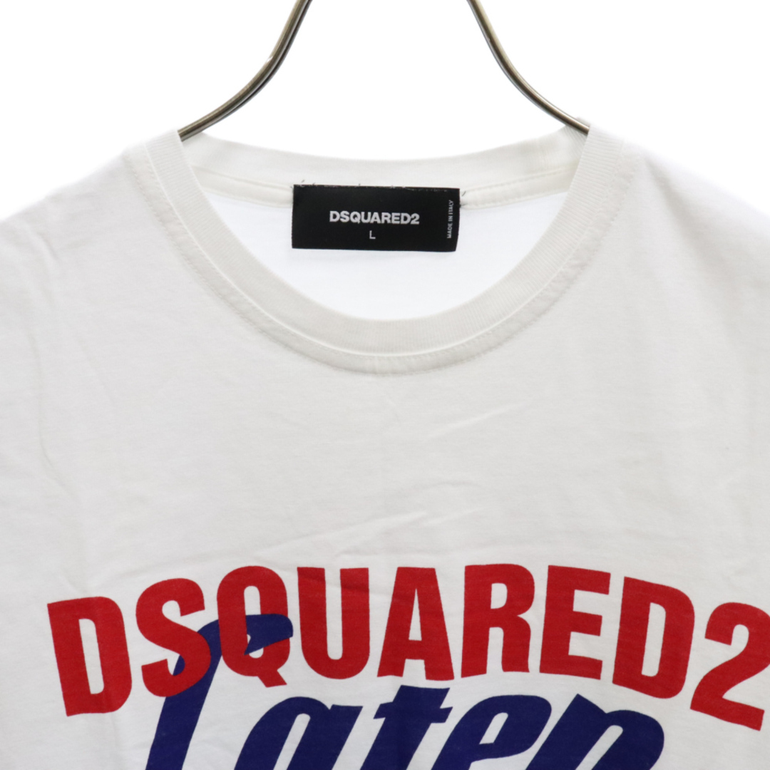 DSQUARED2(ディースクエアード)のDSQUARED2 ディースクエアード 15AW フロントロゴプリントクルーネック半袖Tシャツ ホワイト S71GD0280 メンズのトップス(Tシャツ/カットソー(半袖/袖なし))の商品写真