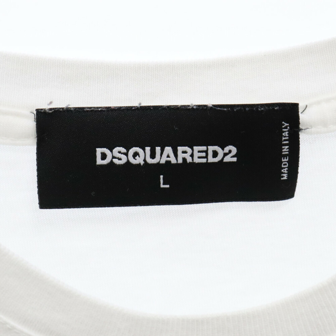 DSQUARED2(ディースクエアード)のDSQUARED2 ディースクエアード 15AW フロントロゴプリントクルーネック半袖Tシャツ ホワイト S71GD0280 メンズのトップス(Tシャツ/カットソー(半袖/袖なし))の商品写真