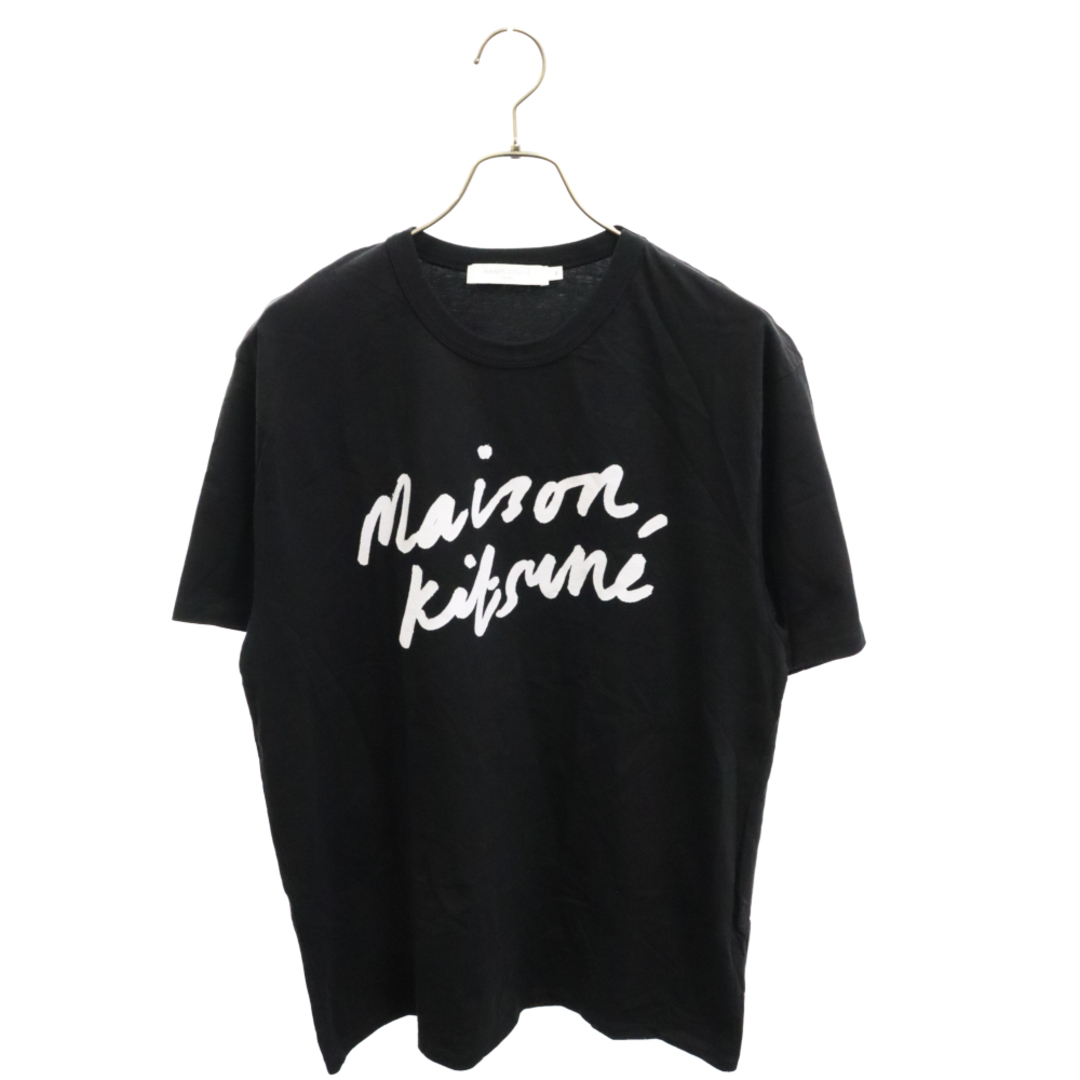 MAISON KITSUNE'(メゾンキツネ)のMAISON KITSUNE メゾンキツネ フロントロゴプリント 半袖Tシャツ ブラック AM00104KJ008 メンズのトップス(Tシャツ/カットソー(半袖/袖なし))の商品写真