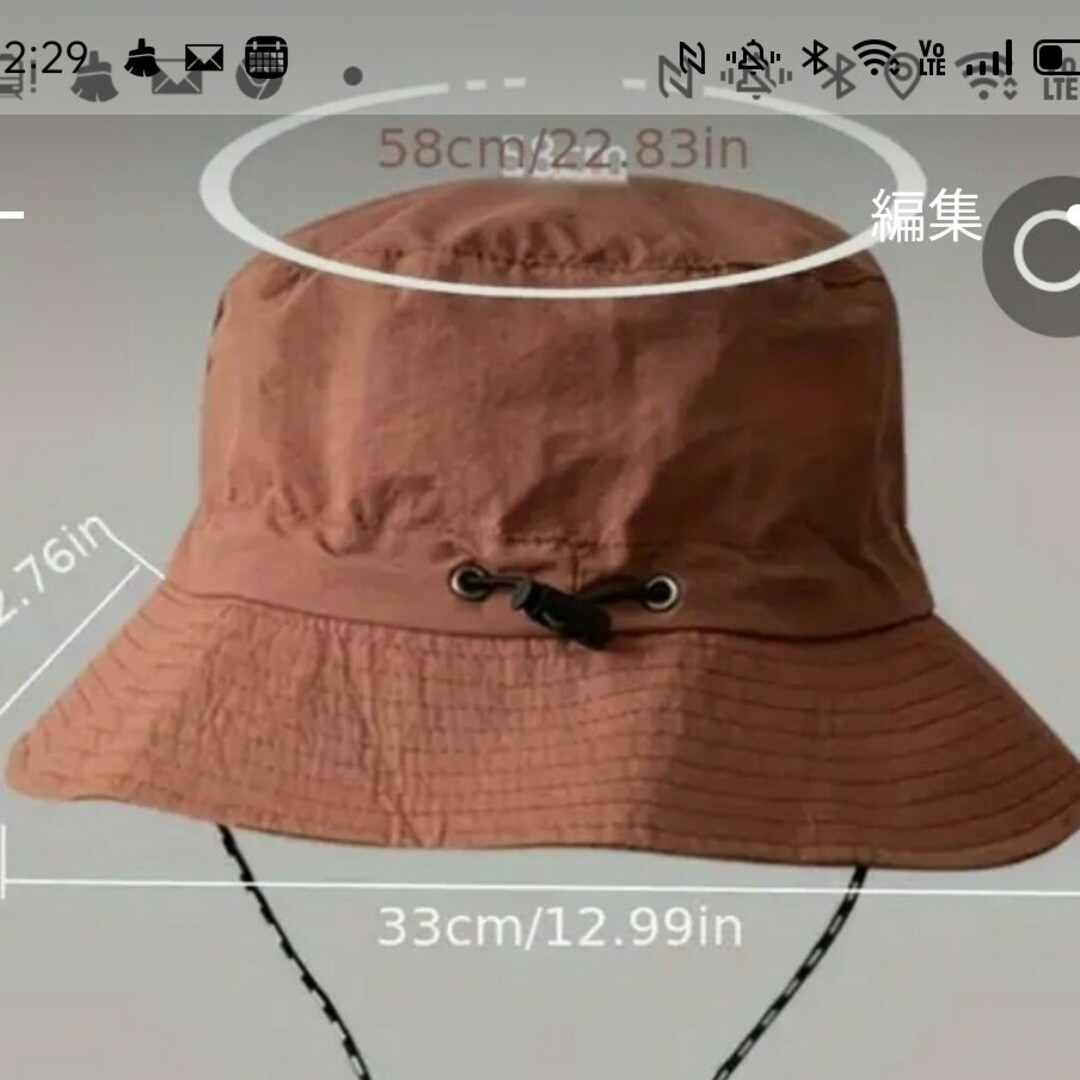 折りたたみ帽子　人気のブラック メンズの帽子(ハット)の商品写真