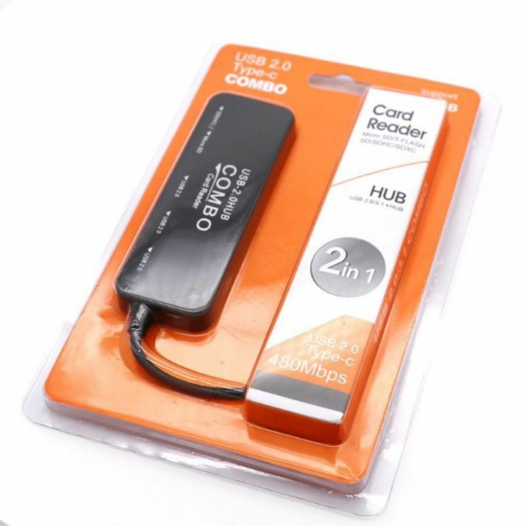 【新品】5in1 SD/microSDカードリーダー/軽量/コンパクト/USB2 スマホ/家電/カメラのPC/タブレット(その他)の商品写真