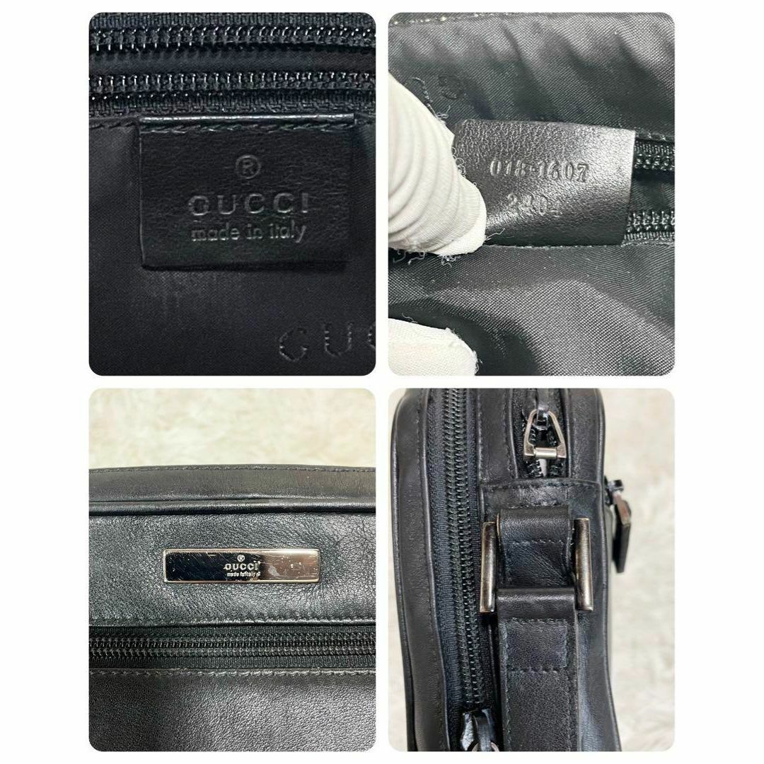 Gucci(グッチ)のグッチ　セカンドバッグ　クラッチバッグ　レザー　ダブルファスナー　ブラック　黒 メンズのバッグ(セカンドバッグ/クラッチバッグ)の商品写真