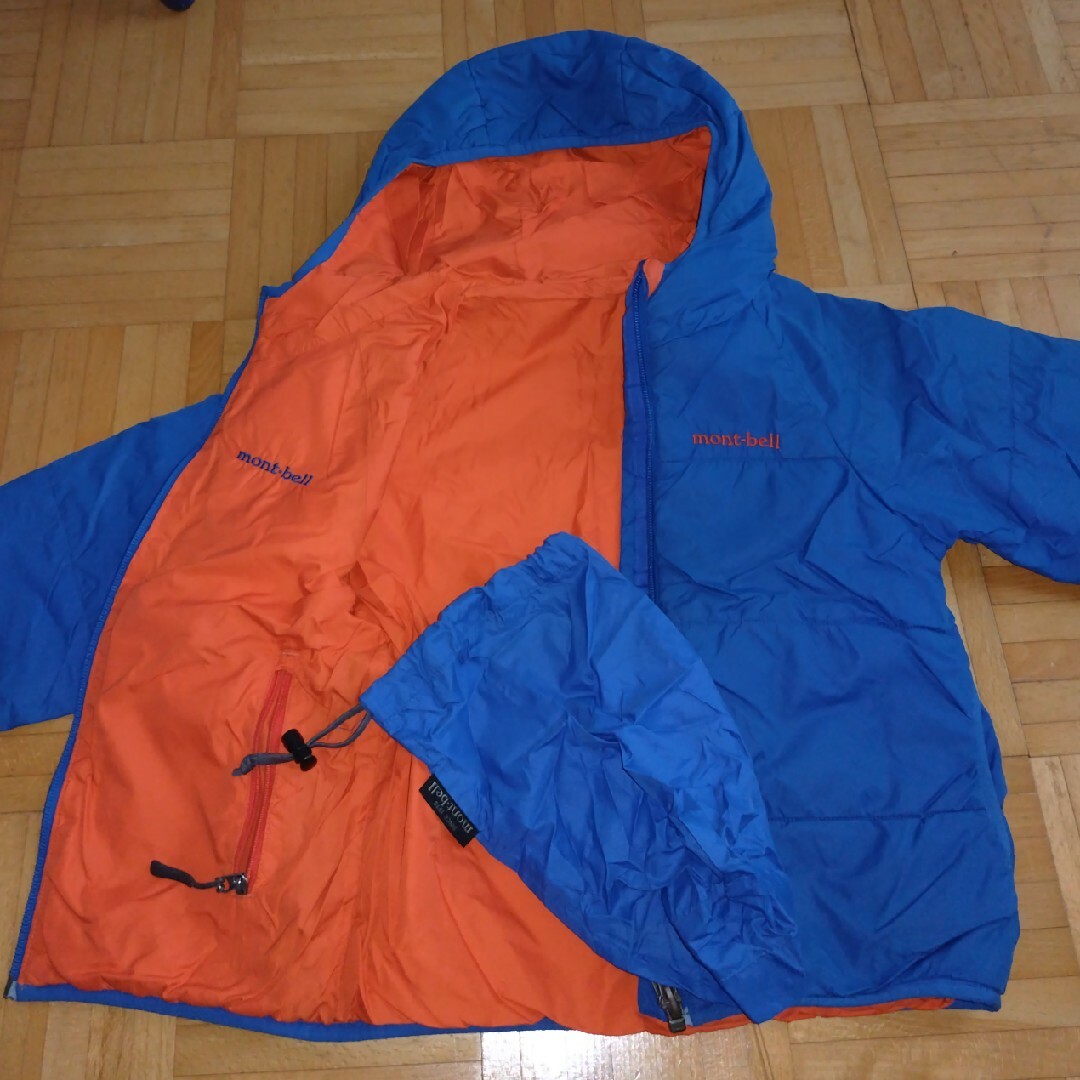 mont bell(モンベル)のモンベル　リバーシブルジャンパー110　青橙 キッズ/ベビー/マタニティのキッズ服男の子用(90cm~)(ジャケット/上着)の商品写真