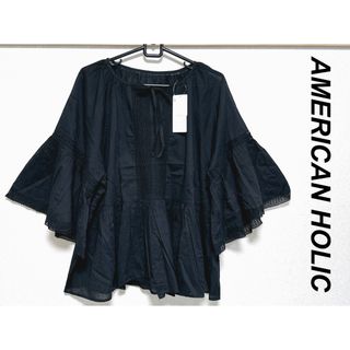 AMERICAN HOLIC - 新品　アメリカンホリック　レディース　インドコットンレース袖フレアブラウス