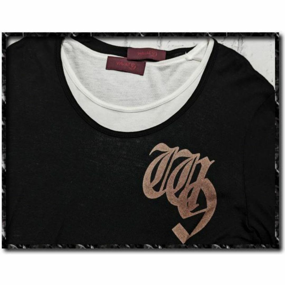 ホールナイン　2枚重ねカットソー　黒 メンズのトップス(Tシャツ/カットソー(七分/長袖))の商品写真