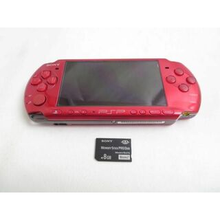  中古品 ゲーム PSP 本体 PSP3000 ラディアントレッド 動作品 メモリースティック 8GB付き(携帯用ゲーム機本体)