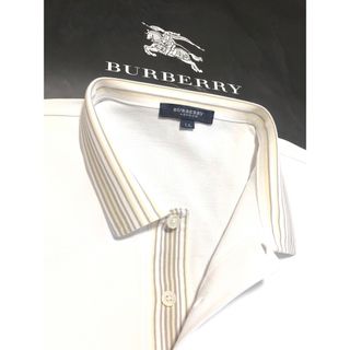 BURBERRY - 一回着用 XL【日本製】バーバリーロンドン メンズ ポロシャツ