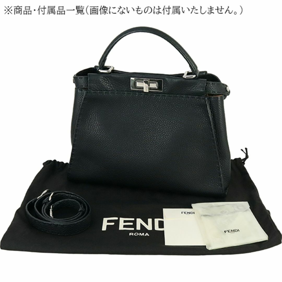 FENDI(フェンディ)のフェンディ バッグ レディース ハンドバッグ ショルダーバッグ ピーカブー レギュラー ブラック ブラウン 美品 7744 レディースのバッグ(ショルダーバッグ)の商品写真