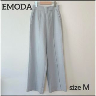 EMODA - size Ｍ☆EMODA センターラインルーズパンツ 水色系 アイスグレー色