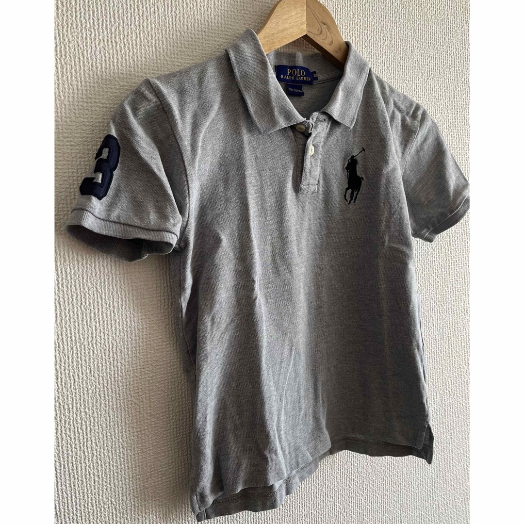 POLO RALPH LAUREN(ポロラルフローレン)のラルフローレン　ポロシャツ　ピッグポニー　グレー　140 キッズ/ベビー/マタニティのキッズ服男の子用(90cm~)(Tシャツ/カットソー)の商品写真