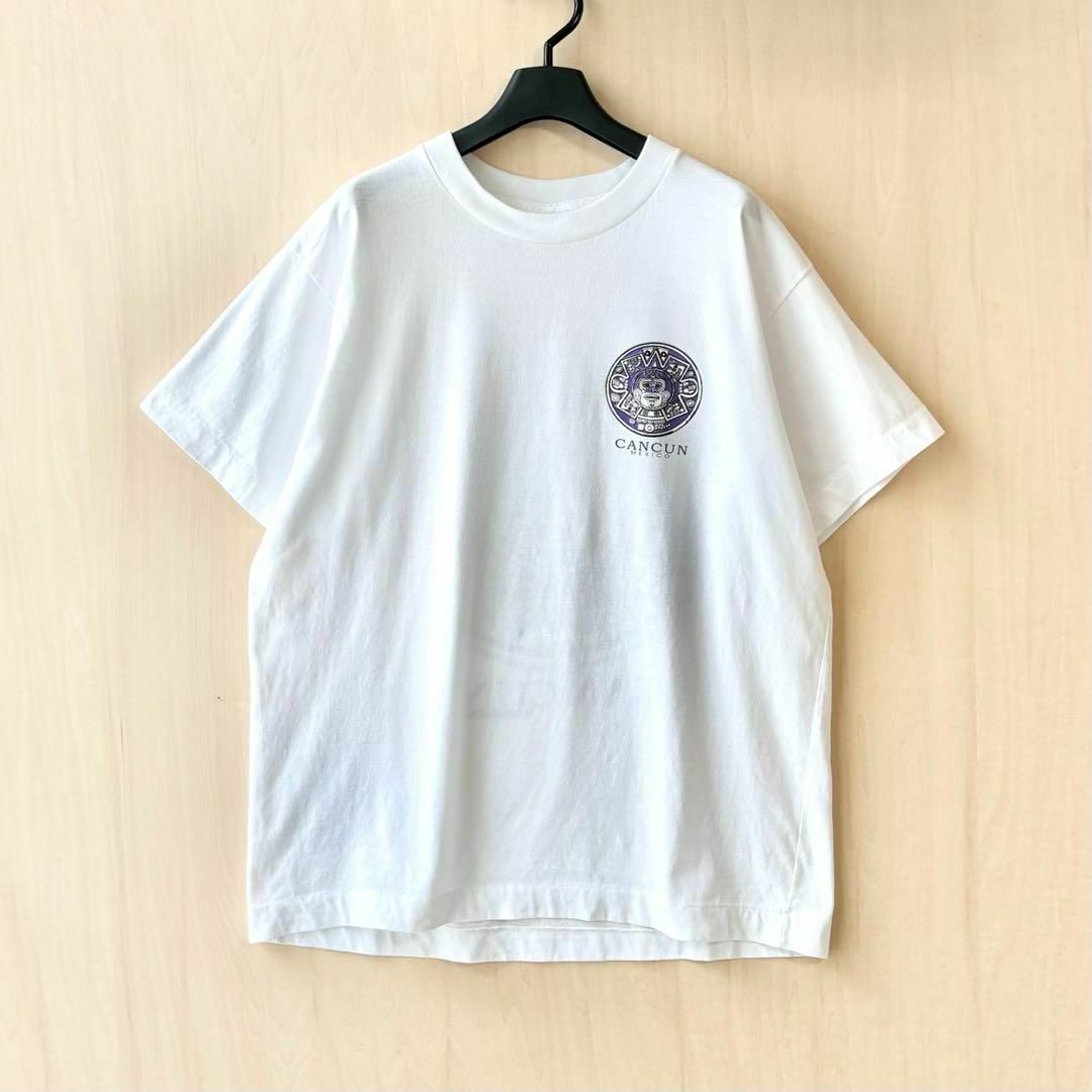 VINTAGE(ヴィンテージ)の90s古着ヴィンテージ　Tシャツ　グラフィック　メキシコ　マヤ暦　バックプリント メンズのトップス(Tシャツ/カットソー(半袖/袖なし))の商品写真