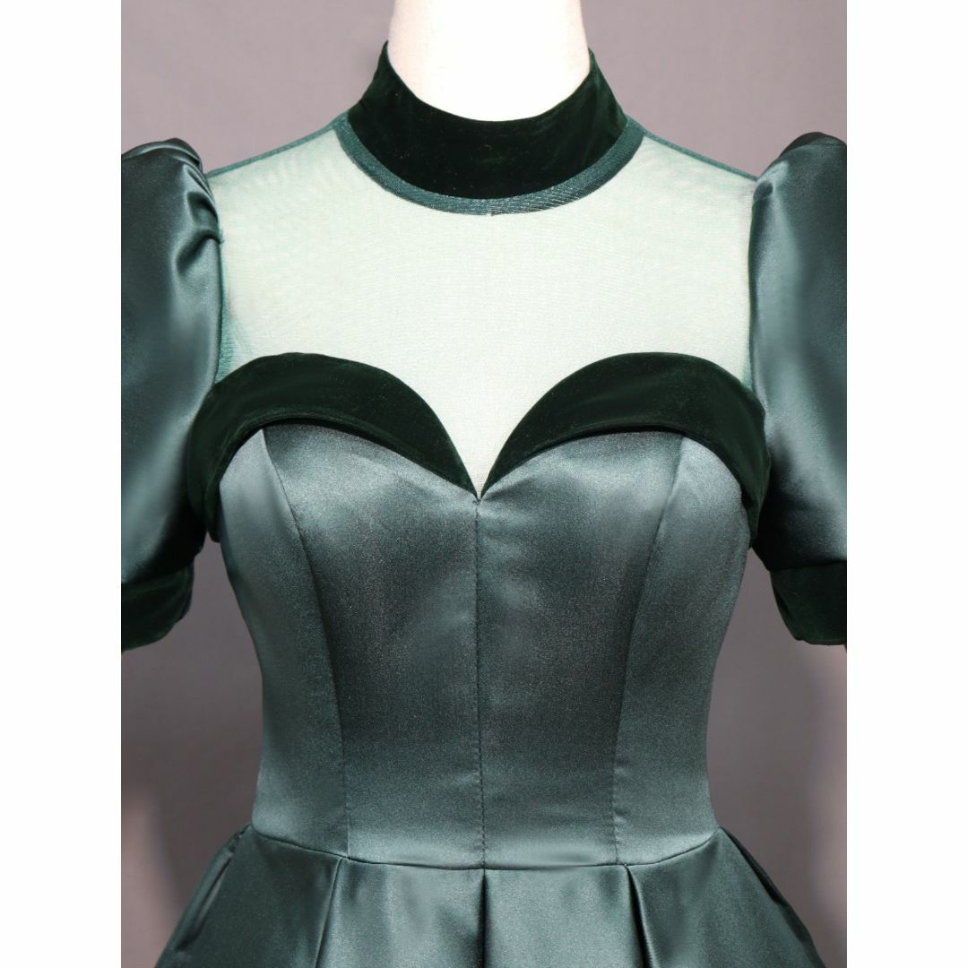 ハイネック ウェディングドレス イブニングドレス  カラードレス R119 レディースのフォーマル/ドレス(ウェディングドレス)の商品写真
