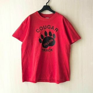 ヴィンテージ(VINTAGE)の80s 90s古着　USA製 ヴィンテージ　オニータ　ロゴTシャツ　足跡　肉球(Tシャツ/カットソー(半袖/袖なし))