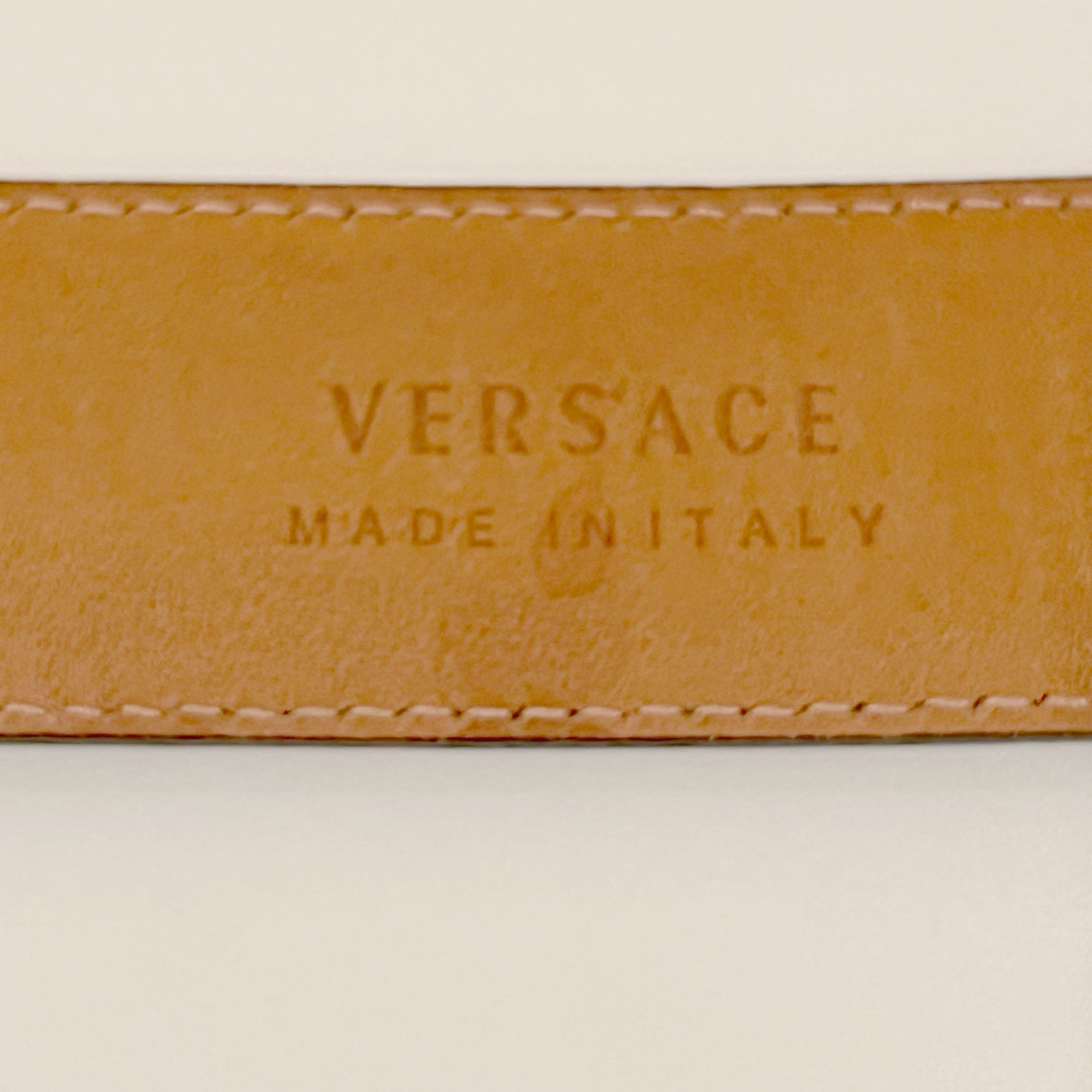 VERSACE(ヴェルサーチ)のベルト レザー　本革ベルト　革ベルト　Versace ヴェルサーチ　イタリア製　 メンズのファッション小物(ベルト)の商品写真