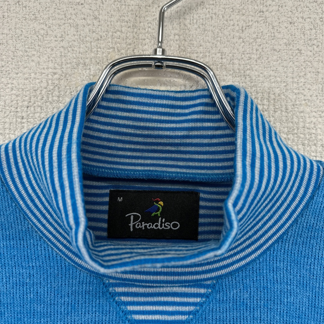Paradiso パラディーゾ セーター ニット ブルー サイズM スポーツ ゴルフ ヴィンテージ 6 メンズのトップス(ニット/セーター)の商品写真