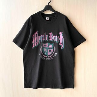 FRUIT OF THE LOOM - 90s USA製古着　ヴィンテージ　ロゴTシャツ　エンブレム　マートルビーチ