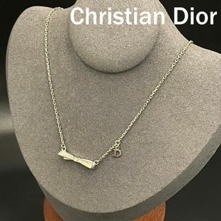 Christian Dior - クリスチャンディオール ネックレス シルバー リボン アクセサリー