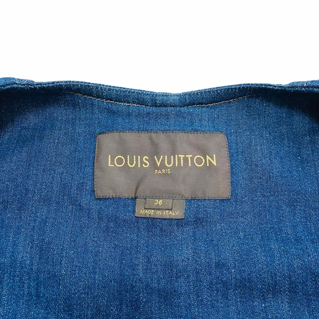 LOUIS VUITTON(ルイヴィトン)の【11-5850】ルイヴィトン デニム ワンピース ジレ 金ボタン サイズ36 レディースのワンピース(ひざ丈ワンピース)の商品写真