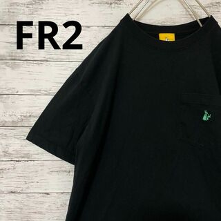 #FR2 - FR2 ポケT 刺繍 ワンポイント Tシャツ 黒 人気 定番 ストリート