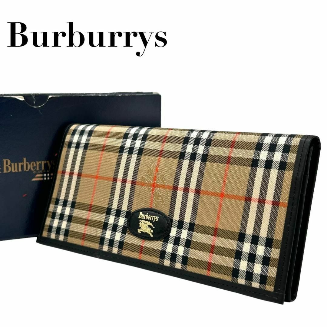 BURBERRY(バーバリー)の美品　Burberrys バーバリーズ　w1 二つ折り　長財布　ノバチェック レディースのトップス(Tシャツ(半袖/袖なし))の商品写真