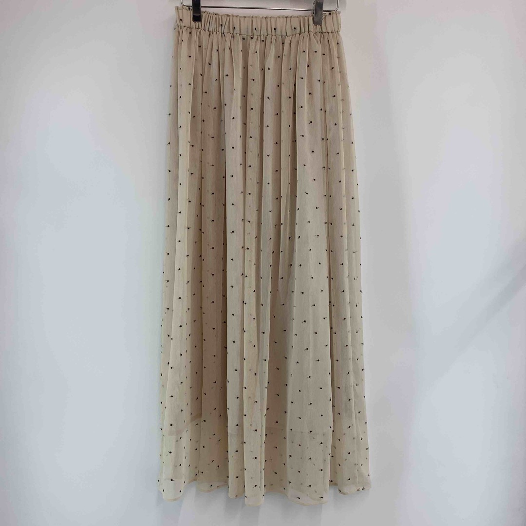 SLOBE IENA(スローブイエナ)のSLOBE IENA スローブイエナ レディース ロングスカート ギャザースカート ドット刺繡 シフォン ベージュ レディースのスカート(ロングスカート)の商品写真