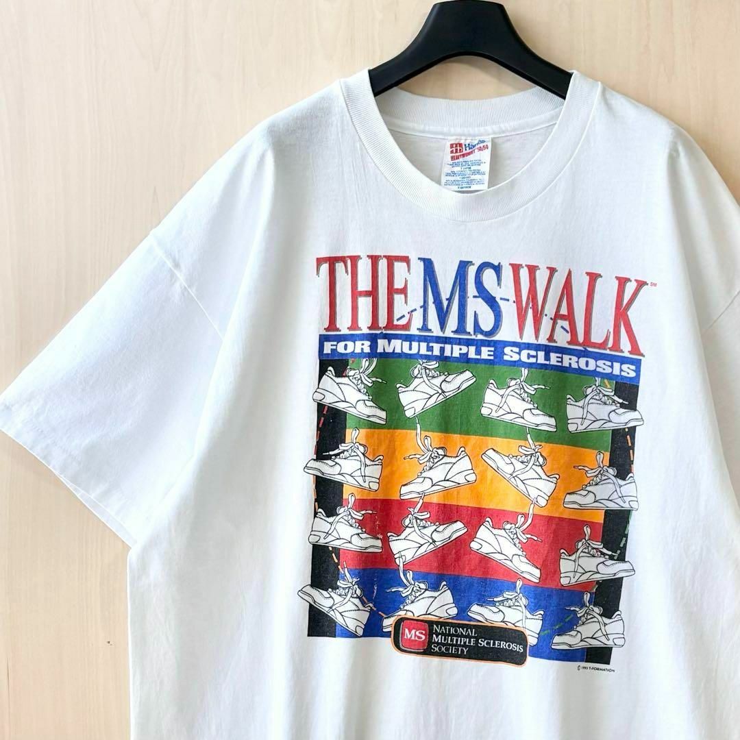 Hanes(ヘインズ)の90s メキシコ製古着　ヴィンテージ　ヘインズ　イベントTシャツ　スニーカー メンズのトップス(Tシャツ/カットソー(半袖/袖なし))の商品写真