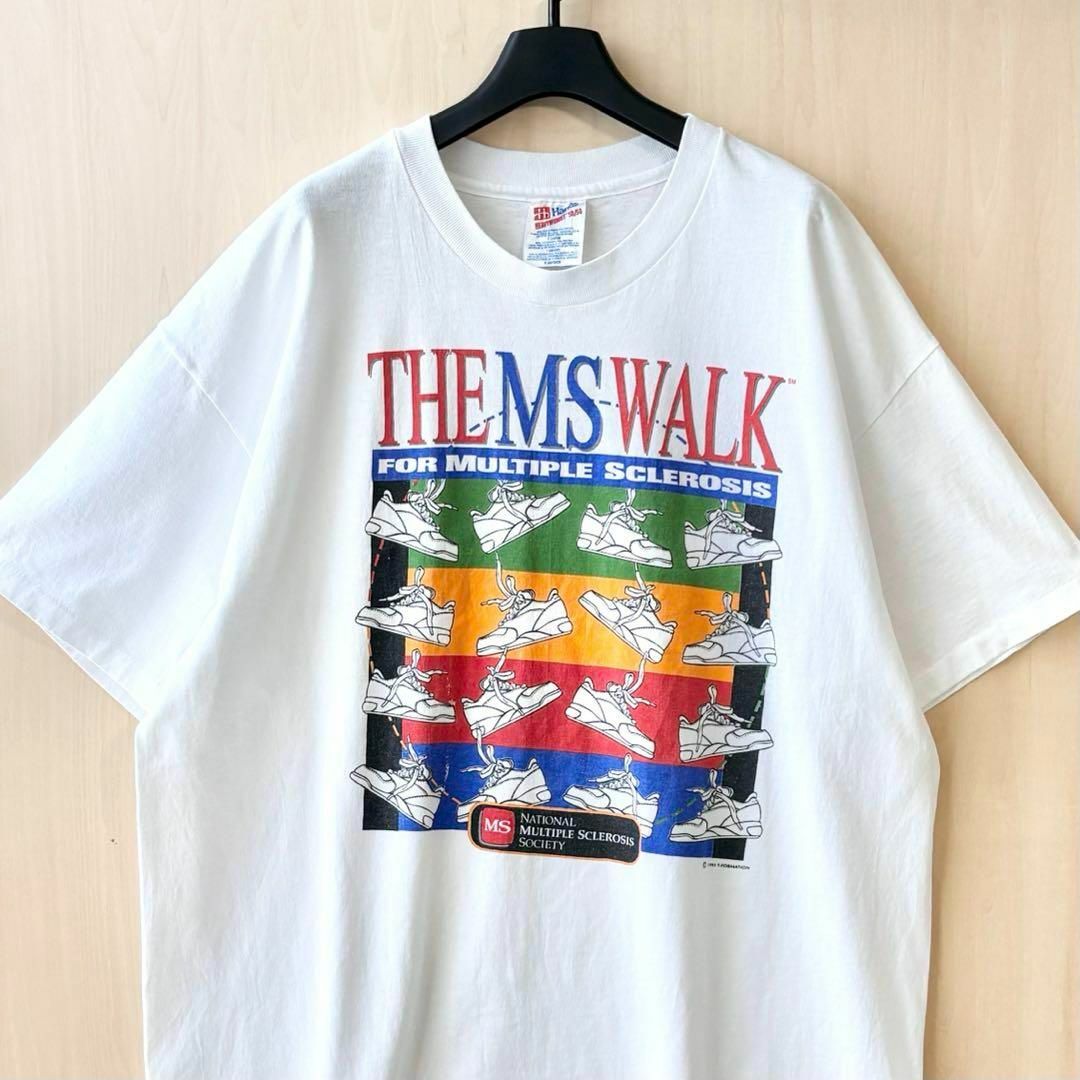 Hanes(ヘインズ)の90s メキシコ製古着　ヴィンテージ　ヘインズ　イベントTシャツ　スニーカー メンズのトップス(Tシャツ/カットソー(半袖/袖なし))の商品写真