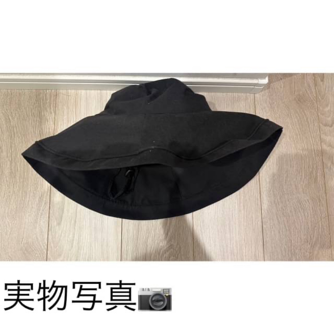 ハット つば広帽子 女優帽  ブラック UVカット 紫外線対策 ★新品未使用★ レディースの帽子(ハット)の商品写真