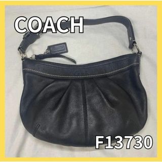 【COACH】コーチ ハンドバッグ ショルダーバッグ 黒 ブラック 本革 レザー(ハンドバッグ)