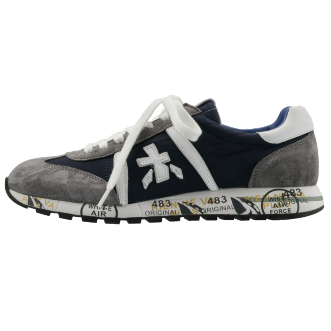 PREMIATA(プレミアータ)のプレミアータホワイト/PREMIATA WHITE シューズ メンズ スエード×ナイロン スニーカー BLU GRIGIO LUCY-0001-600E _0410ff メンズの靴/シューズ(スニーカー)の商品写真