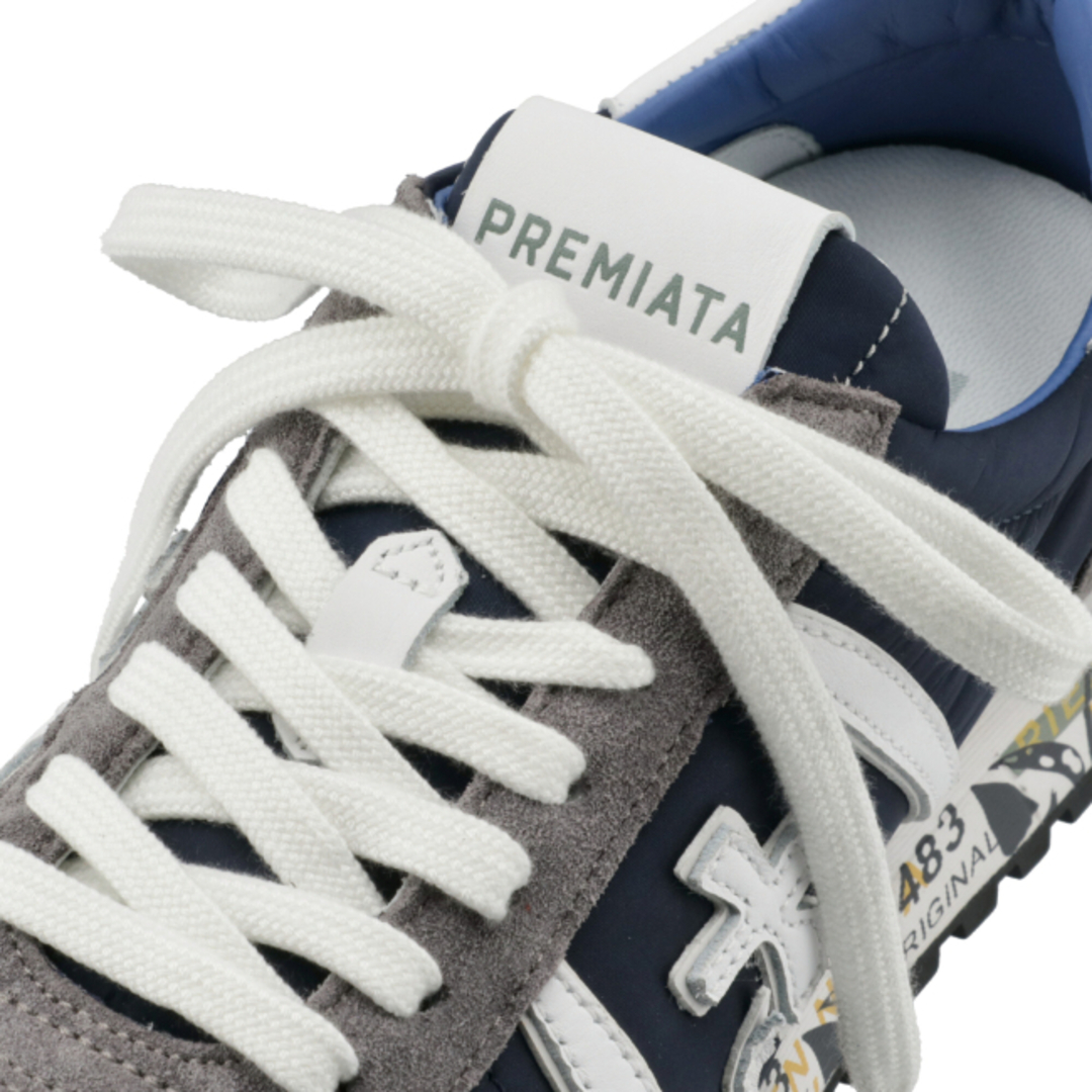 PREMIATA(プレミアータ)のプレミアータホワイト/PREMIATA WHITE シューズ メンズ スエード×ナイロン スニーカー BLU GRIGIO LUCY-0001-600E _0410ff メンズの靴/シューズ(スニーカー)の商品写真