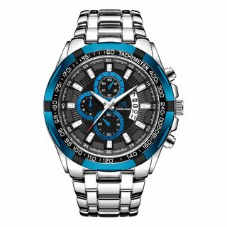 海外限定腕時計☆30M防水IIKブルーカラー特別価格☆(腕時計(アナログ))