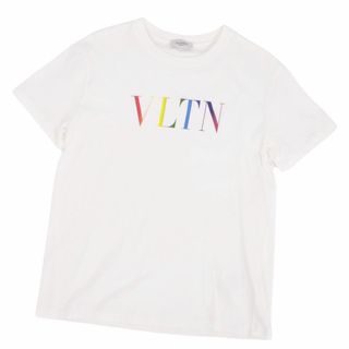 VALENTINO - 美品 ヴァレンティノ VALENTINO Tシャツ カットソー ショートスリーブ 半袖 ロゴ トップス メンズ S ホワイト