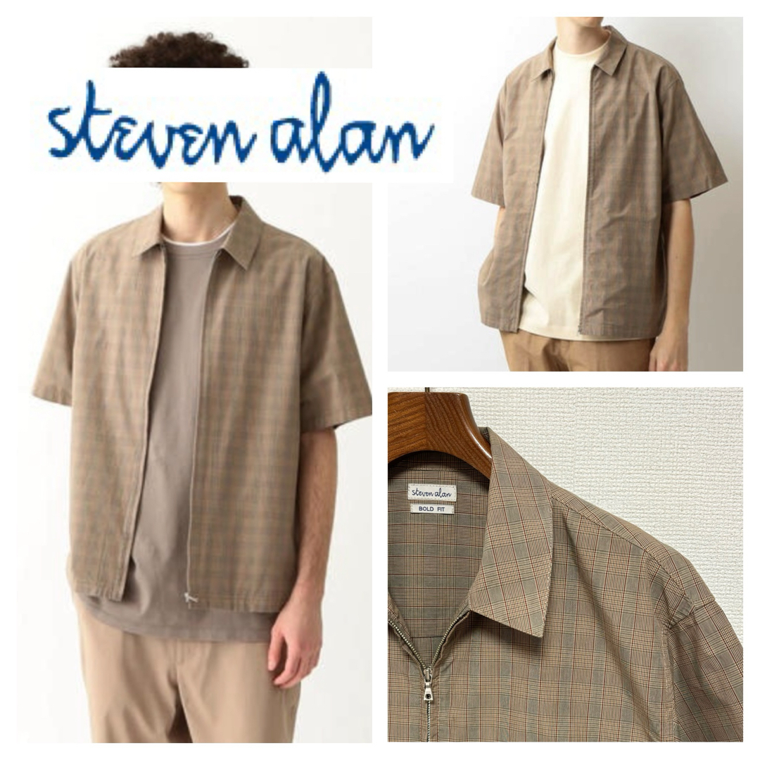 steven alan(スティーブンアラン)のSteven Alan■TYPEWRITER CHECK ジップアップ シャツ メンズのトップス(シャツ)の商品写真