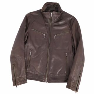 バーバリーブラックレーベル(BURBERRY BLACK LABEL)のバーバリー ブラックレーベル BURBERRY BLACK LABEL レザージャケットライダース パテッド 羊革 アウター メンズ M(レザージャケット)