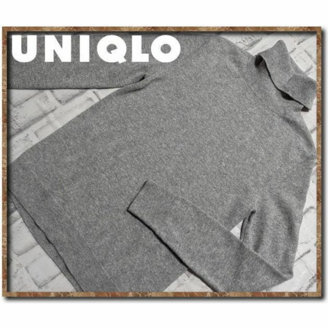 UNIQLO(ユニクロ)のユニクロ　カシミヤ100%タートルネックニット　グレー レディースのトップス(ニット/セーター)の商品写真