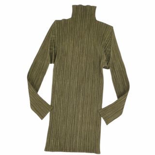 プリーツプリーズイッセイミヤケ(PLEATS PLEASE ISSEY MIYAKE)の美品 プリーツプリーズ イッセイミヤケ PLEATS PLEASE シャツ ブラウス ハイネック 長袖 トップス レディース F(シャツ/ブラウス(長袖/七分))