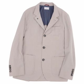 ブルネロクチネリ(BRUNELLO CUCINELLI)の美品 ブルネロクチネリ BRUNELLO CUCINELLI ジャケット テーラードジャケット 無地 アウター メンズ 52 グレージュ(テーラードジャケット)