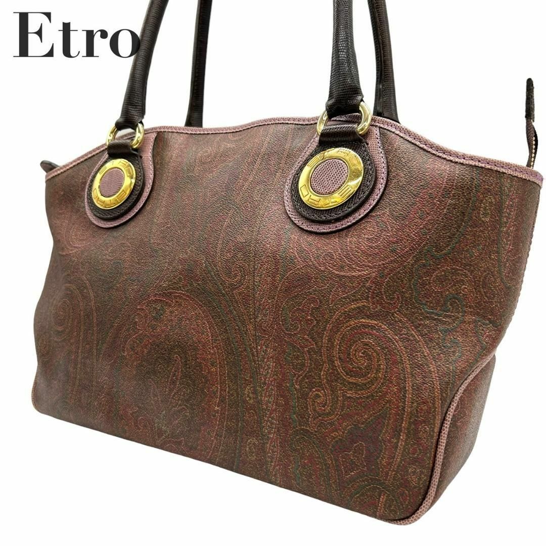 ETRO(エトロ)の良品　ETRO エトロ　s94 肩掛け　ペイズリー柄　ハンドバッグ　PVC レディースのバッグ(ハンドバッグ)の商品写真