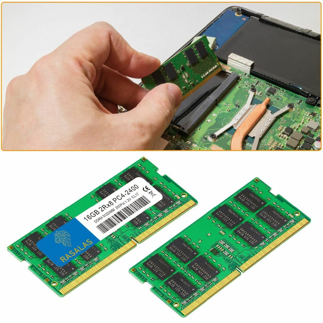 ノートPC用メモリ16GB DDR4-2400 PC4-19200 260Pin スマホ/家電/カメラのPC/タブレット(PCパーツ)の商品写真