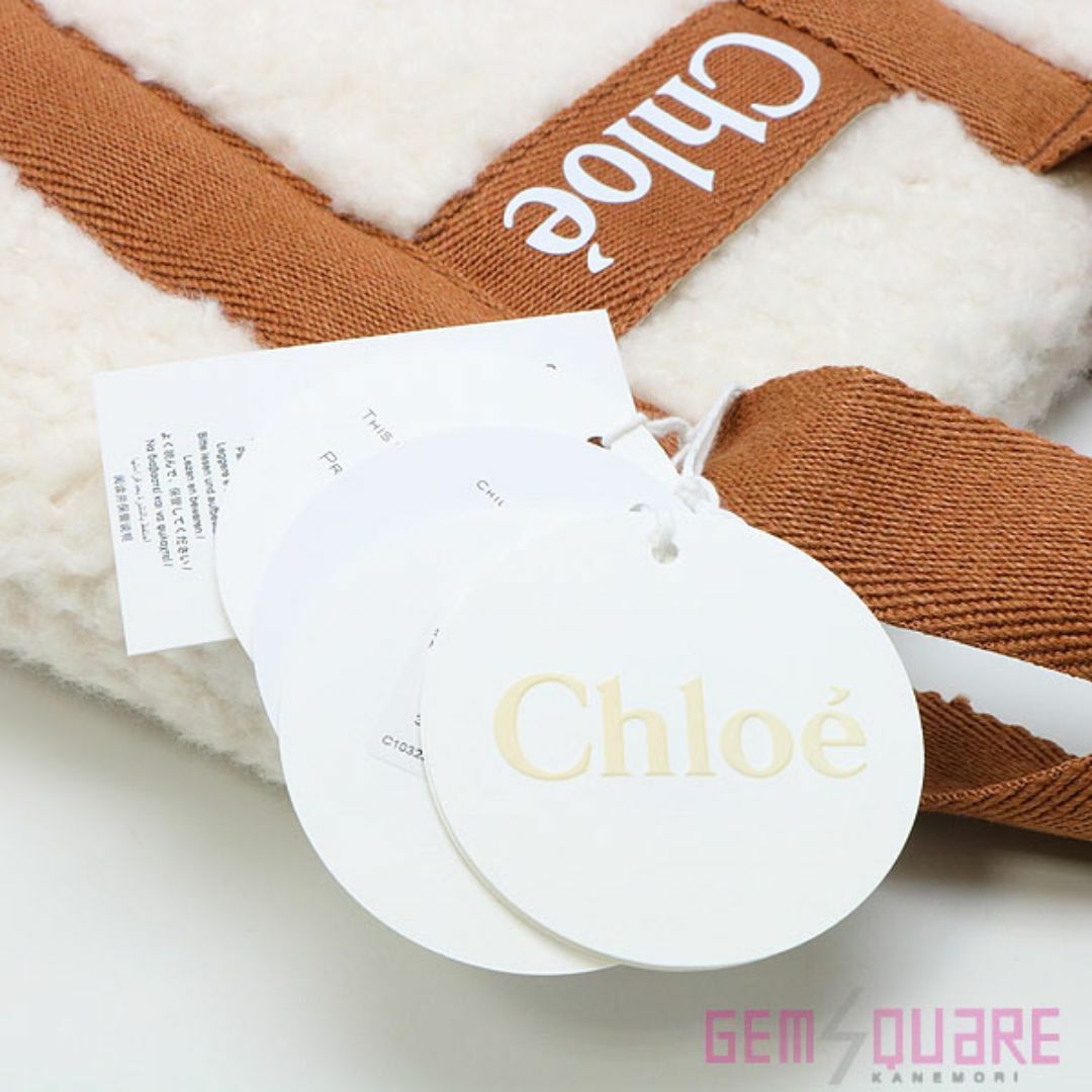 Chloe(クロエ)のChloe クロエ クロエキッズ 2WAYトート バッグ オフホワイト 未使用 C10323/148 レディースのバッグ(トートバッグ)の商品写真