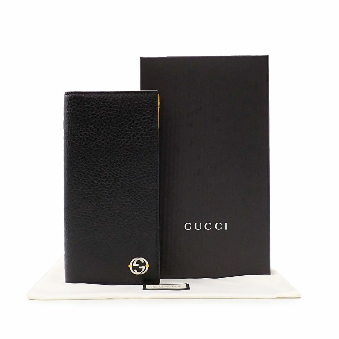 Gucci(グッチ)の未使用品 グッチ インターロッキングG ロングウォレット 長財布 610467 ブラック イエロー バイカラー メンズのファッション小物(長財布)の商品写真