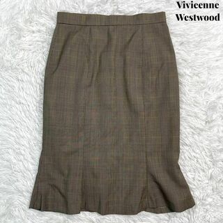 【美品】Vivienne Westwood 金ボタン チェック スカート 90s