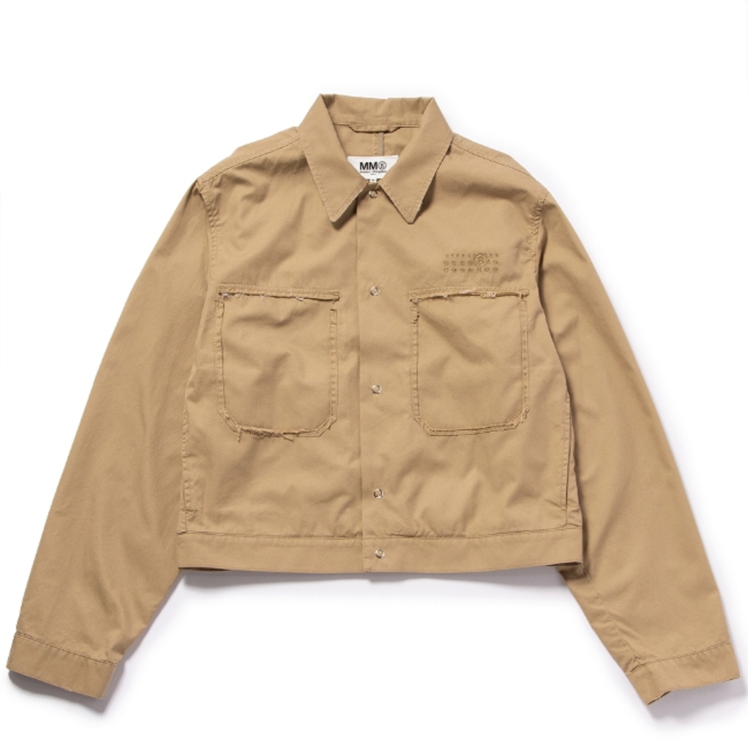 MM6(エムエムシックス)の【セットアップ可】 エムエムシックス メゾンマルジェラ/MM6 MAISON MARGIELA ジャケット メンズ クロップドジャケット BEIGE S52AM0254-S52532-114 _0410ff メンズのジャケット/アウター(その他)の商品写真