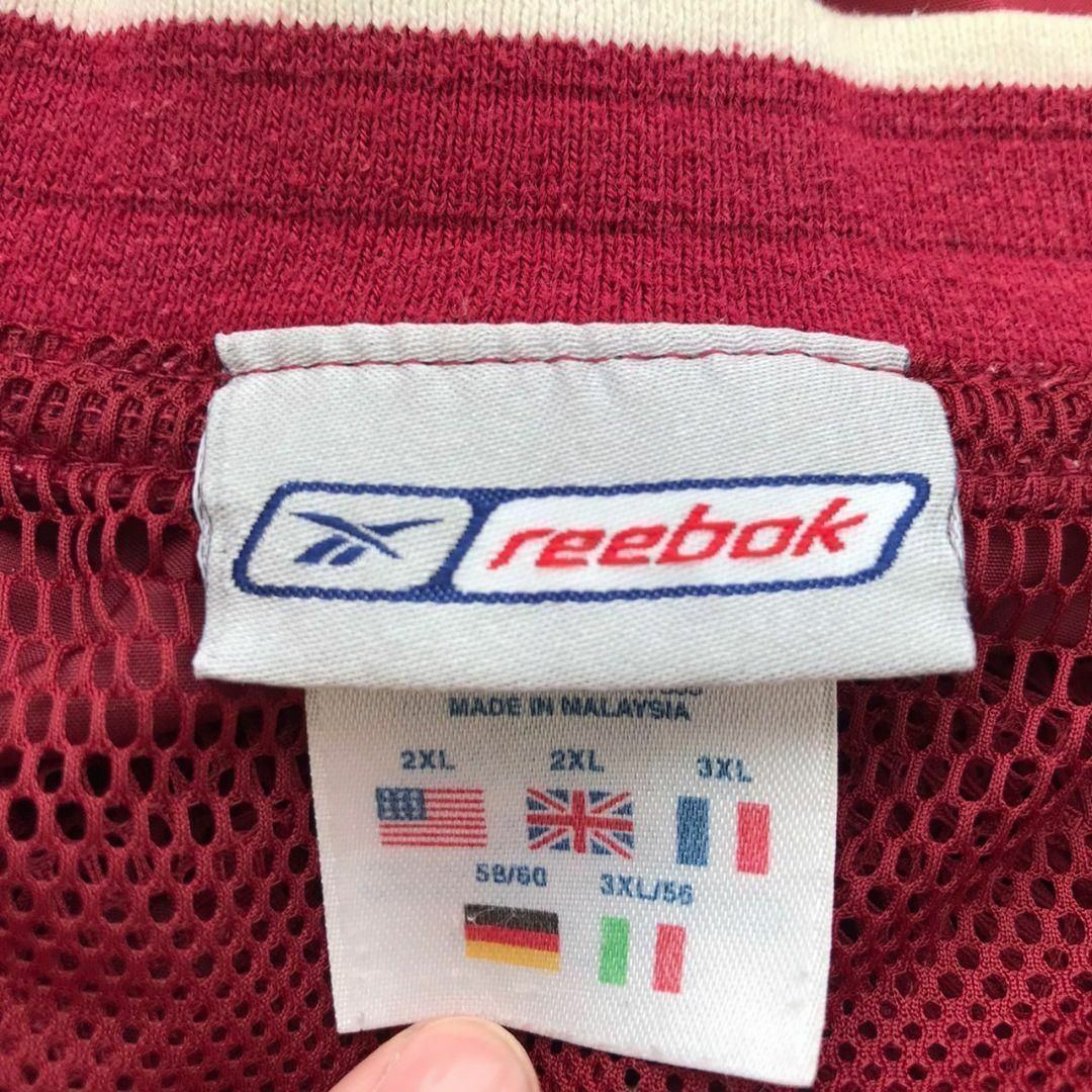 Reebok(リーボック)の【k5745】USA古着90sリーボック当時物旧タグ刺繍ロゴナイロンプルオーバー メンズのジャケット/アウター(ナイロンジャケット)の商品写真