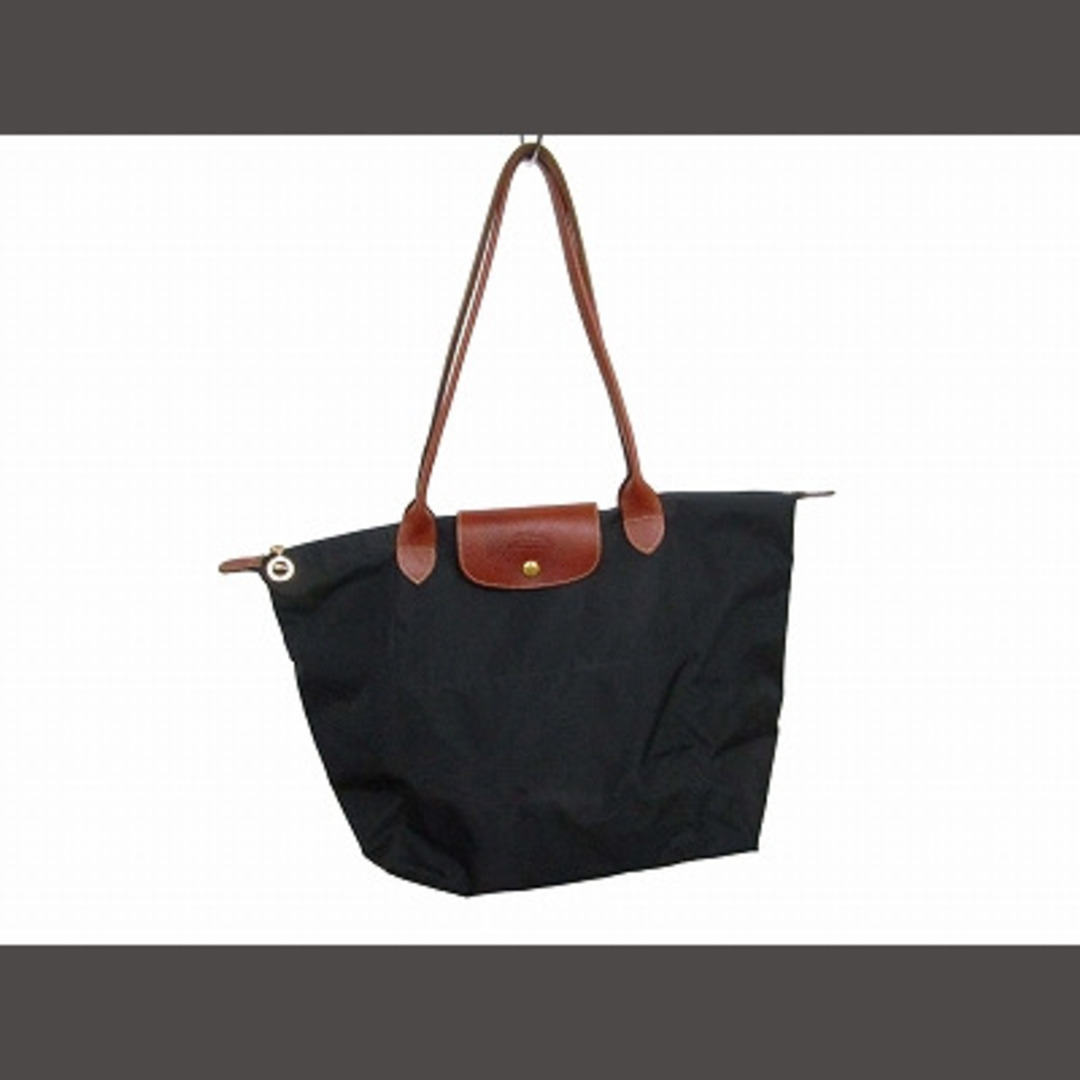 LONGCHAMP(ロンシャン)のロンシャン LONGCHAMP ナイロン トートバッグ ハンドバッグ 黒 ■WY レディースのバッグ(トートバッグ)の商品写真