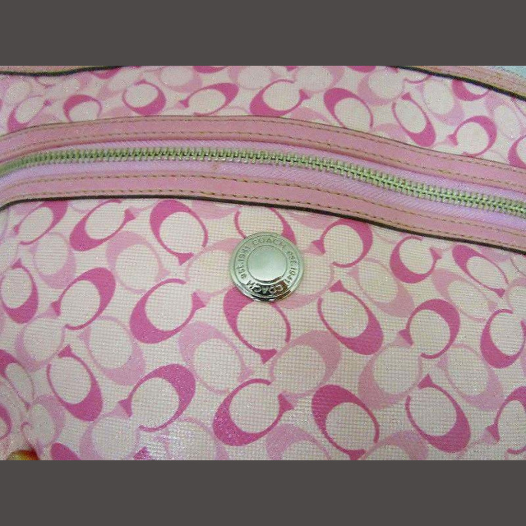 COACH(コーチ)のコーチ COACH シグネチャー ショルダーバッグ ピンク ■GY14 レディースのバッグ(ショルダーバッグ)の商品写真
