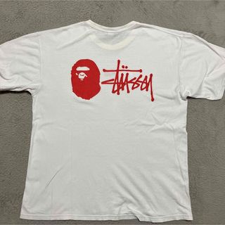 アベイシングエイプ(A BATHING APE)のAPE BAPE KAWS STUSSY Logo tee tシャツ　XL(Tシャツ/カットソー(半袖/袖なし))