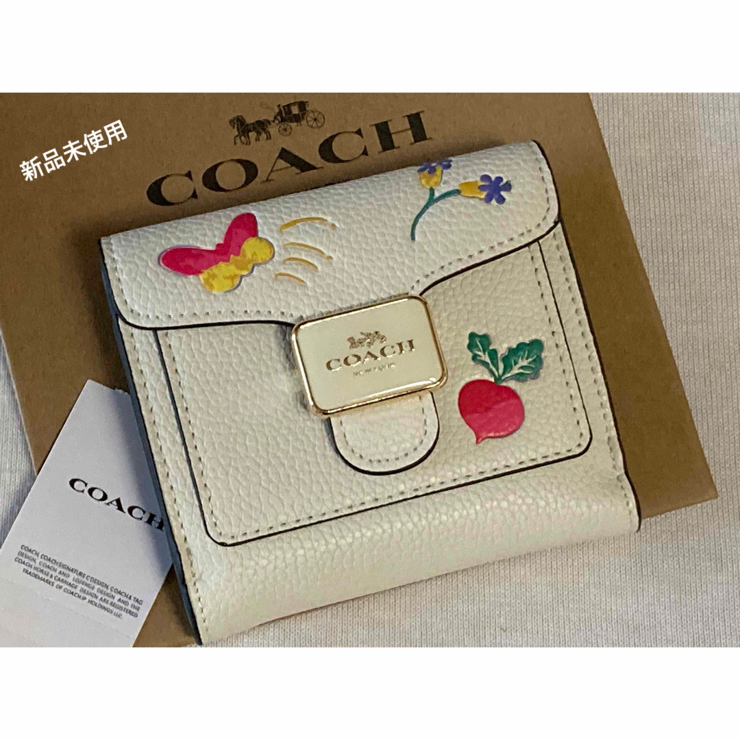 COACH(コーチ)の新品　COACH コーチ　二つ折り財布　ドリーミーベジ レディースのファッション小物(財布)の商品写真