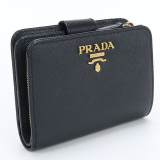 プラダ(PRADA)のプラダ サフィアーノレザー財布 1ML018 QWA F0002 二折財布小銭入付き(財布)